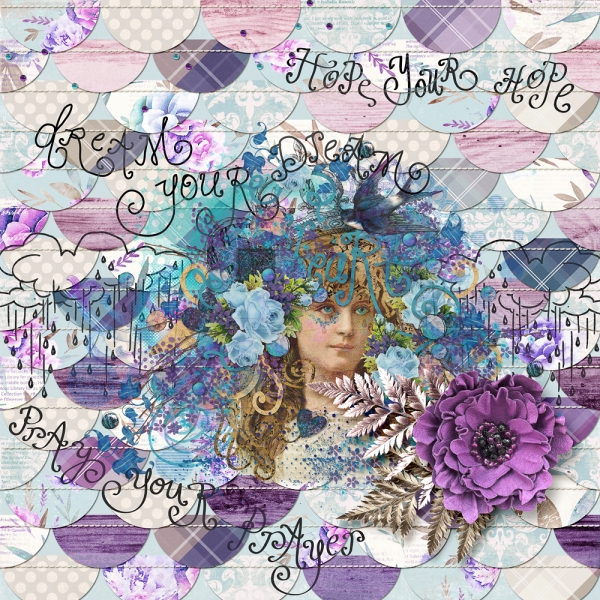 Sometimes You Just Have To Wait layout by Violet using Die Cut digital layout page templates for digital scrapbooking by Scrumptiously at Pixel Scrapper